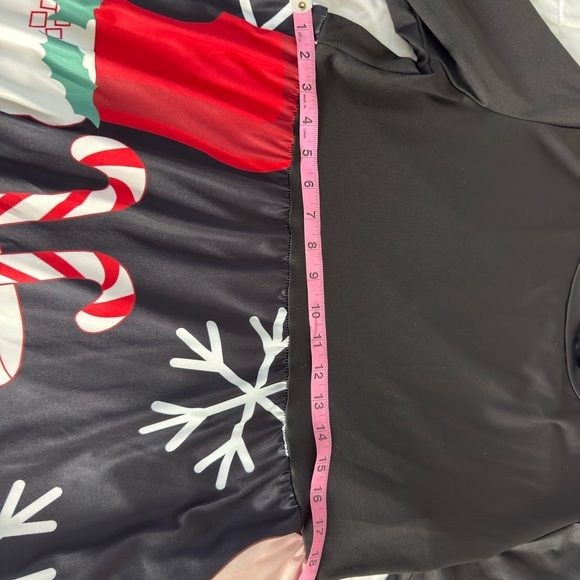 Christmas floor length dress, 1xl 
Measures 19 inches across, 46 inches  long. - Picture 4 of 8